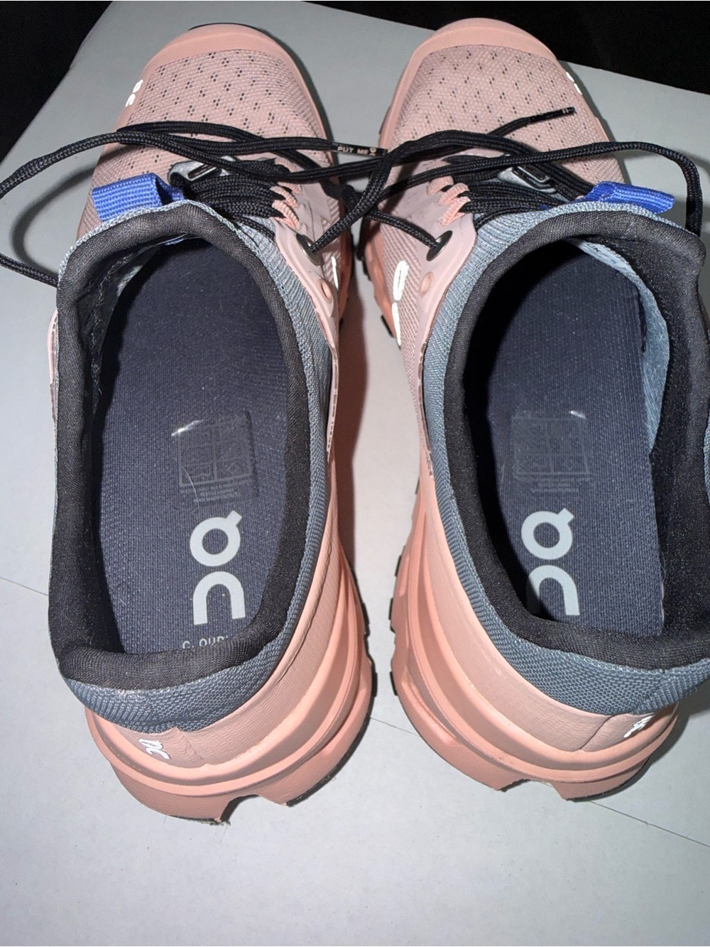 On Running Women's Trail Runners in Pink with Black Accents - Picture 5 of 6